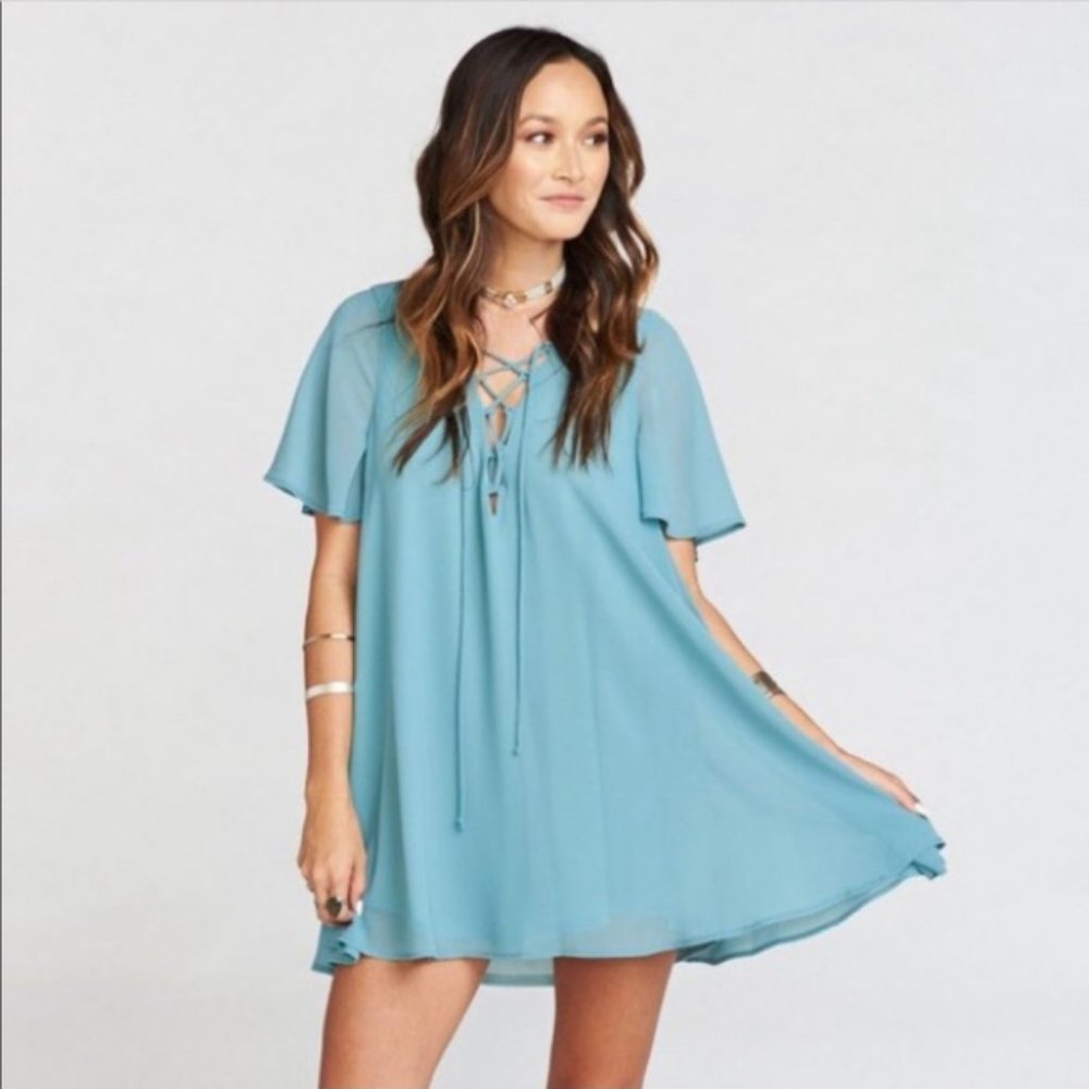 Show Me Your Mumu Kylie Lace Up Dress NWT Small